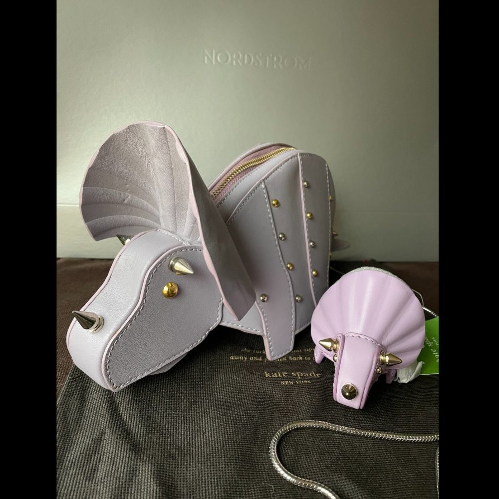 kate spade whimsies triceratops crossbody purse - Picture 2 of 13